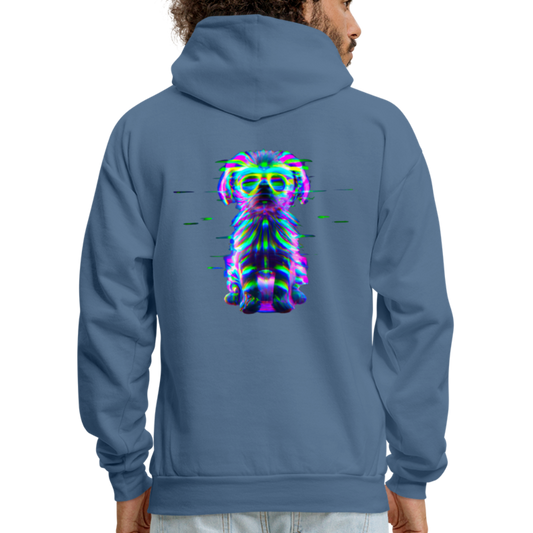 Hanes Men's _Ai Generated Hoodie - denim blue